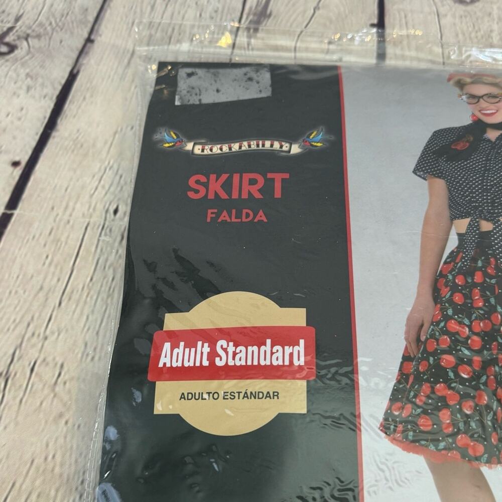 Rockabilly Cherry Pattern Halloween Costume Skirt - Picture 2 of 5